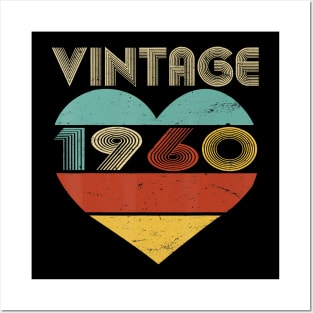 59th Birthday Heart Vintage 1960 Classic Men Women Tshirt Posters and Art